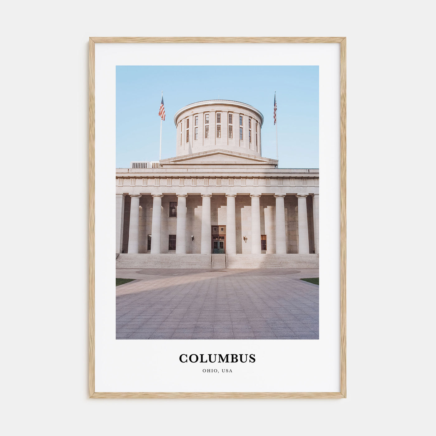 Columbus, Ohio Portrait Color No 2 Poster