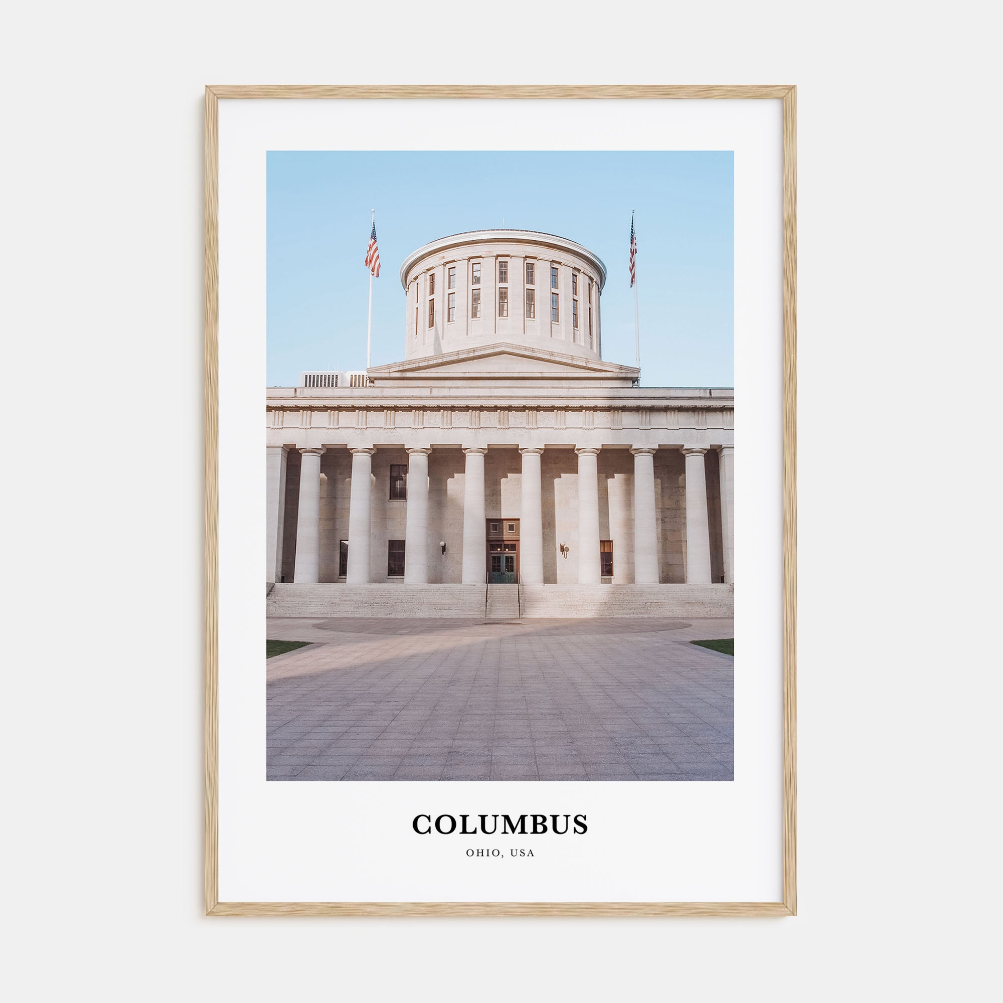 Columbus, Ohio Portrait Color No 2 Poster