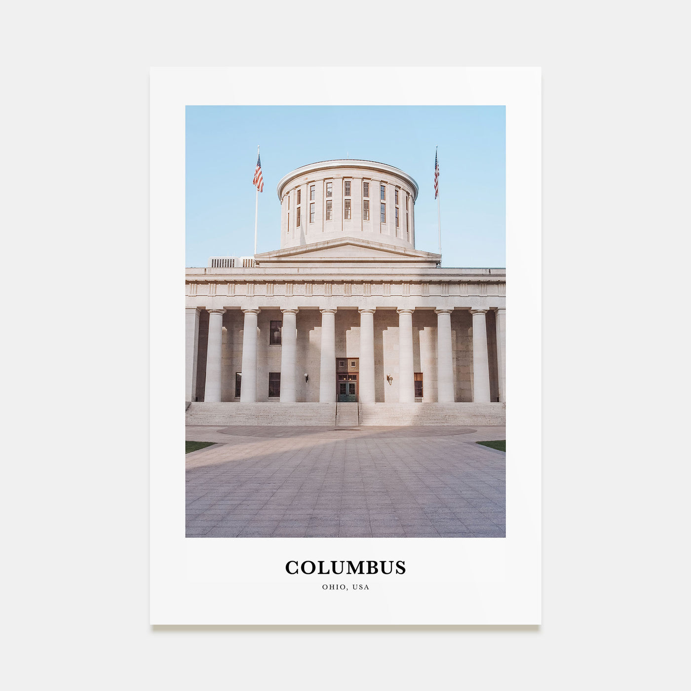 Columbus, Ohio Portrait Color No 2 Poster