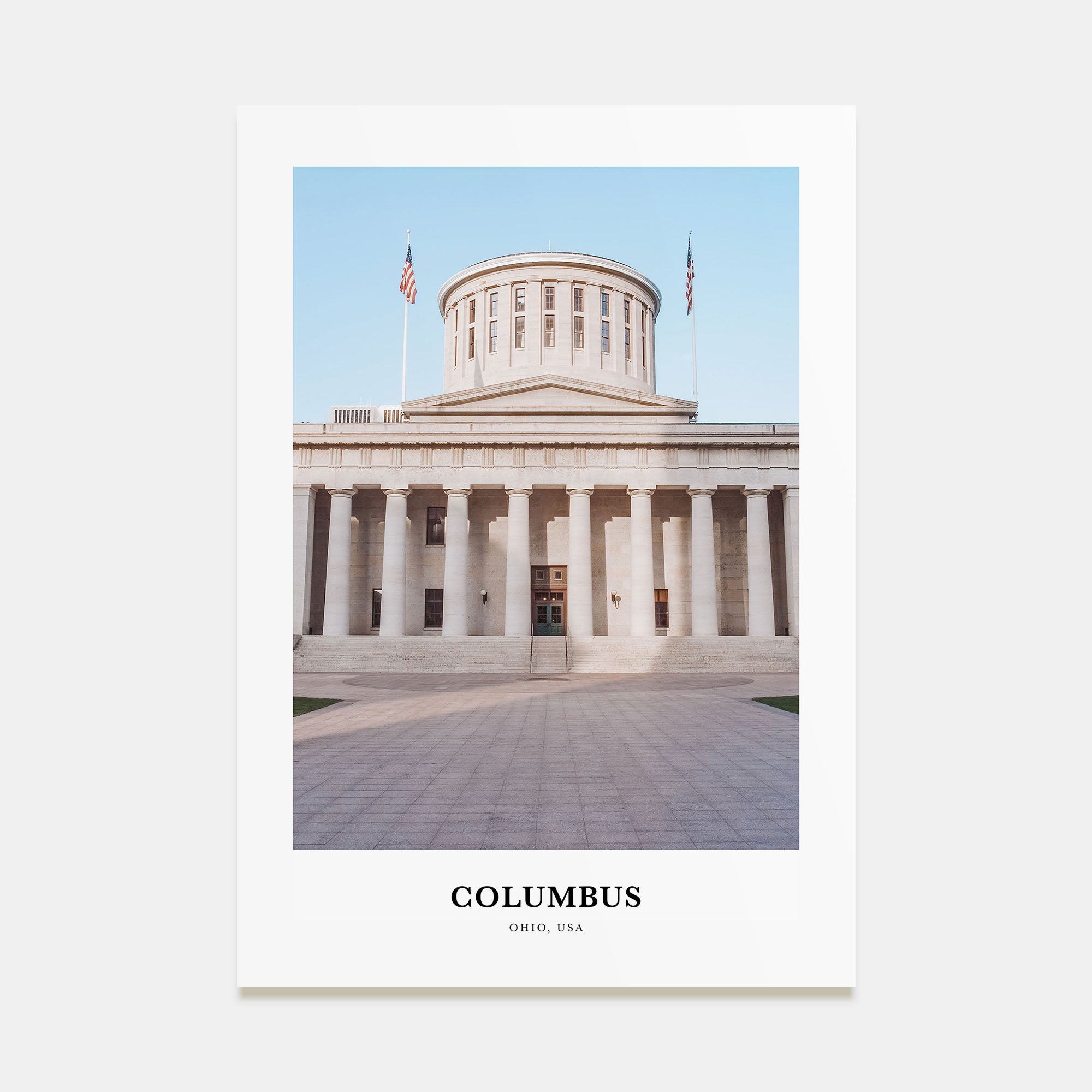 Columbus, Ohio Portrait Color No 2 Poster