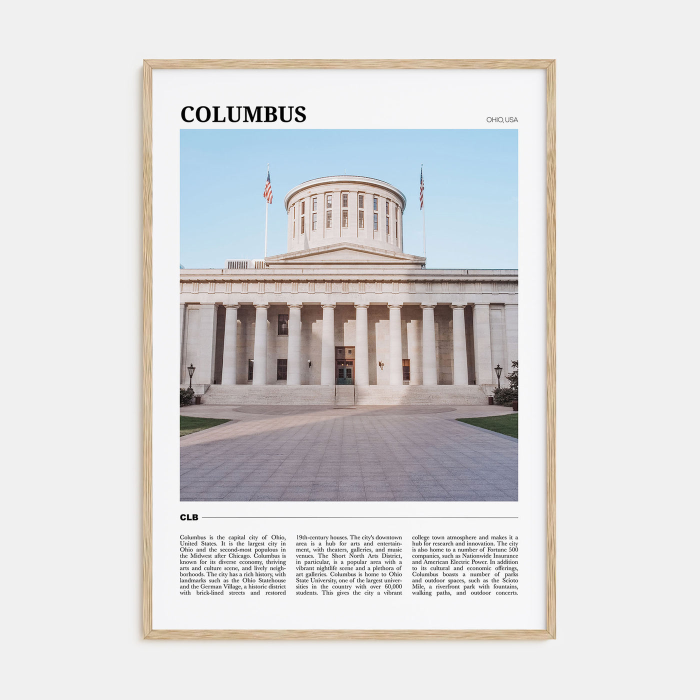 Columbus, Ohio Travel Color No 2 Poster