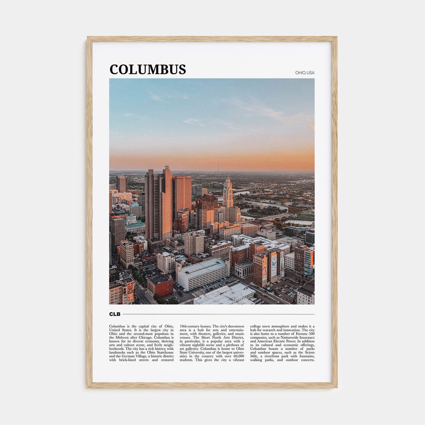 Columbus, Ohio Travel Color No 3 Poster