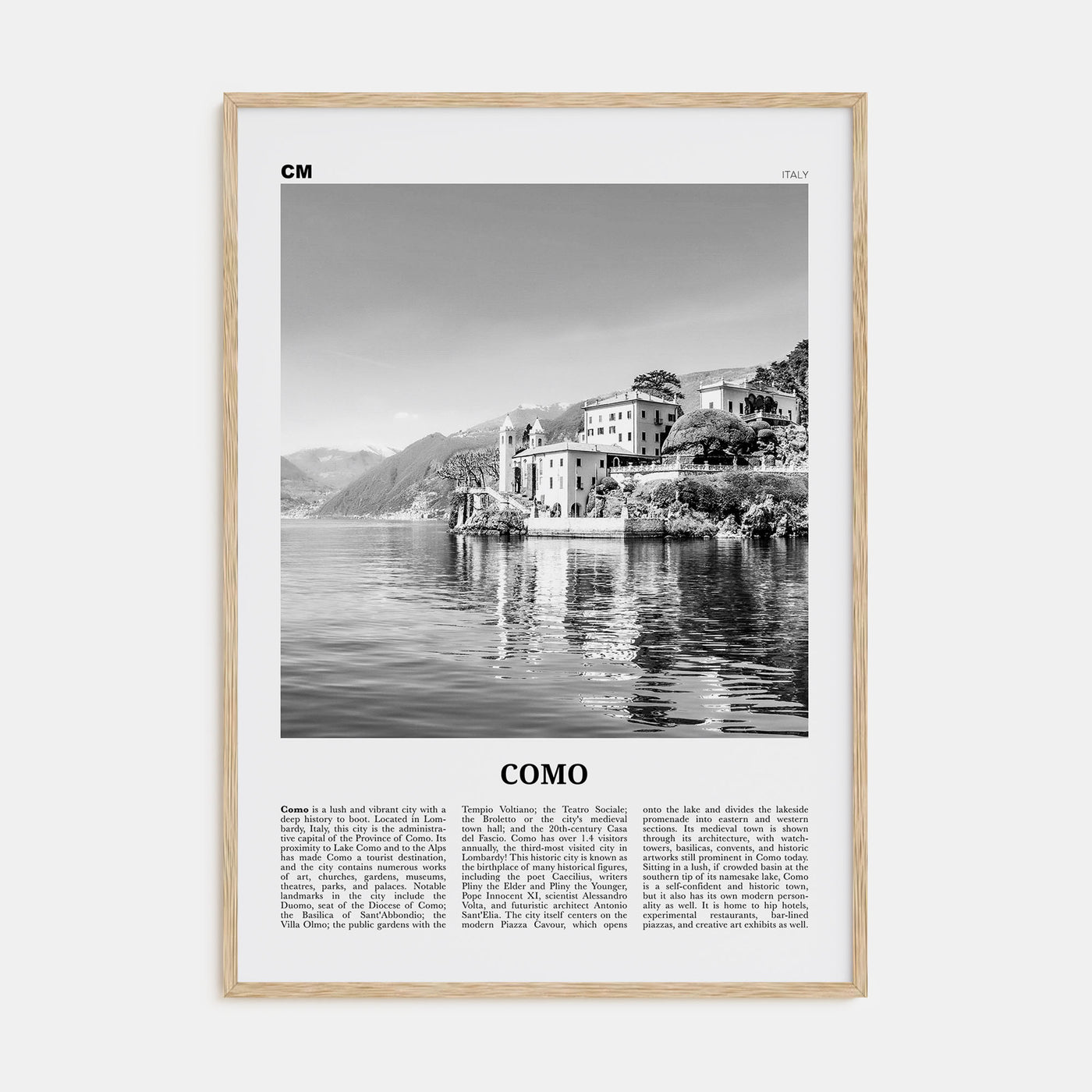 Como Travel B&W No 1 Poster