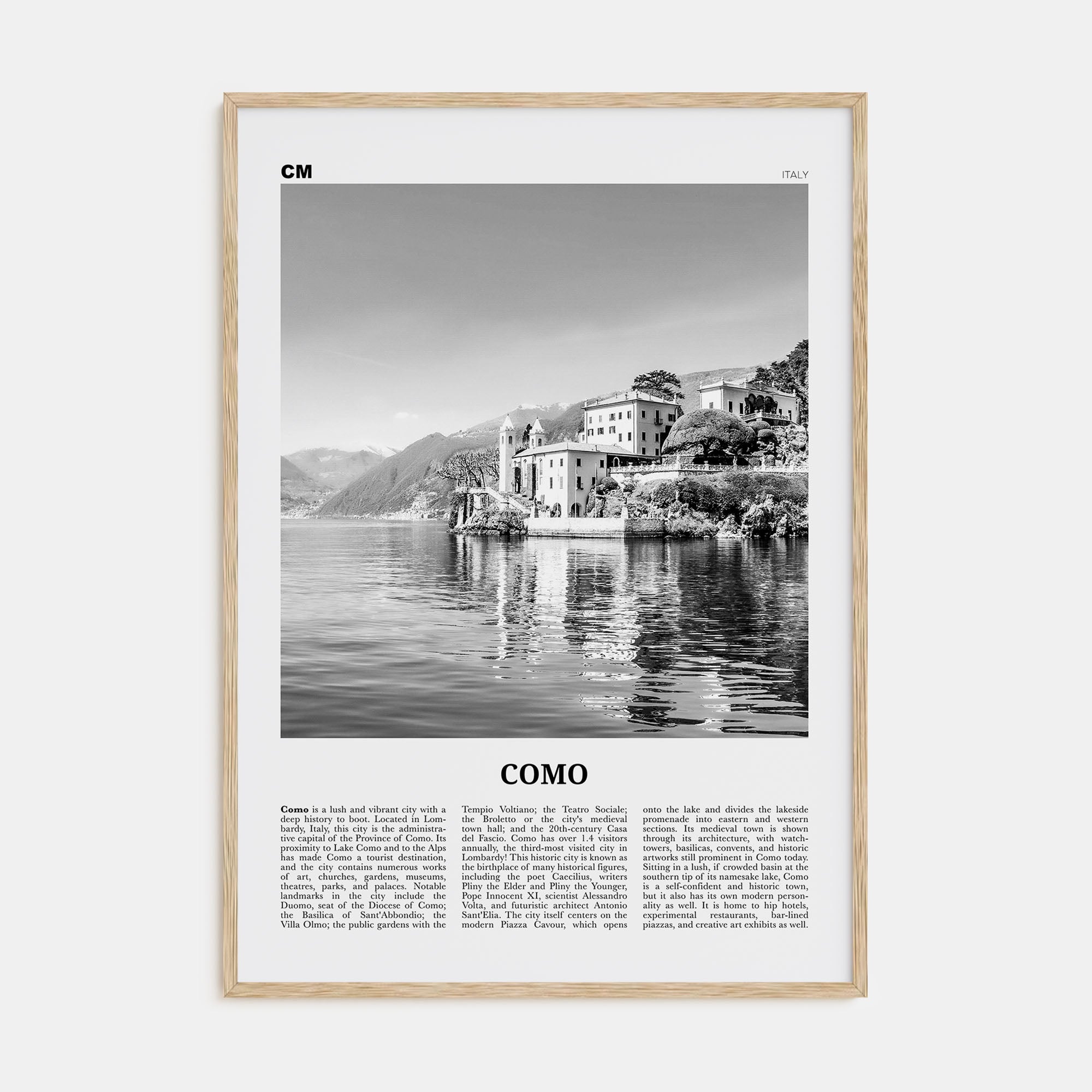 Como Travel B&W No 1 Poster