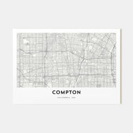 Compton Map Landscape Poster