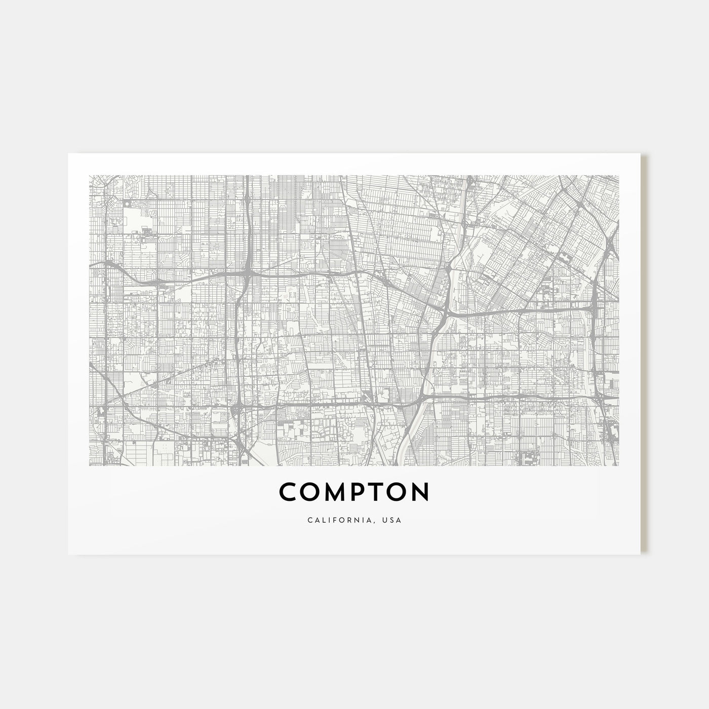 Compton Map Landscape Poster