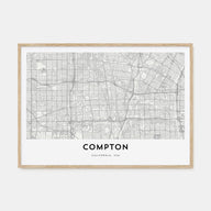 Compton Map Landscape Poster
