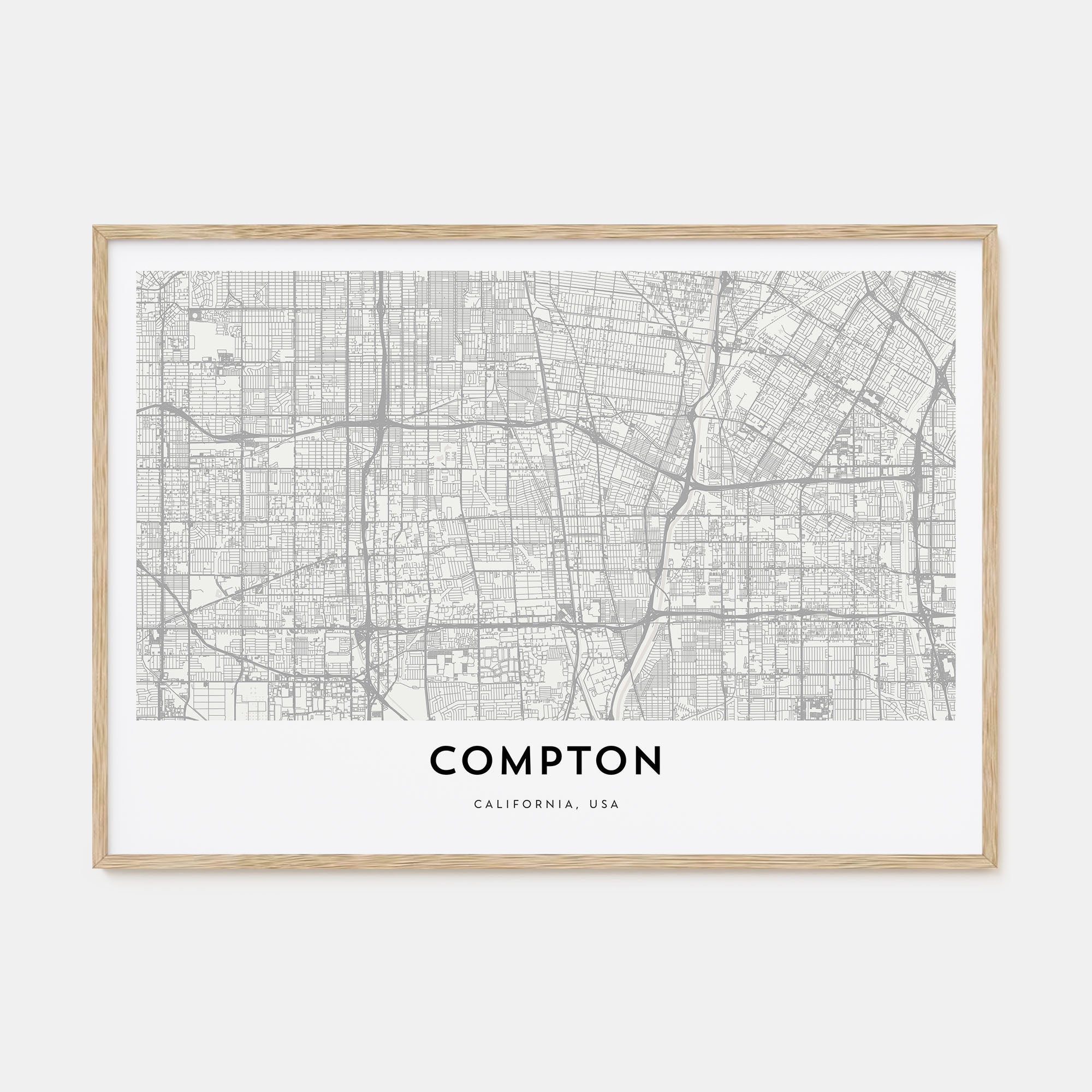 Compton Map Landscape Poster
