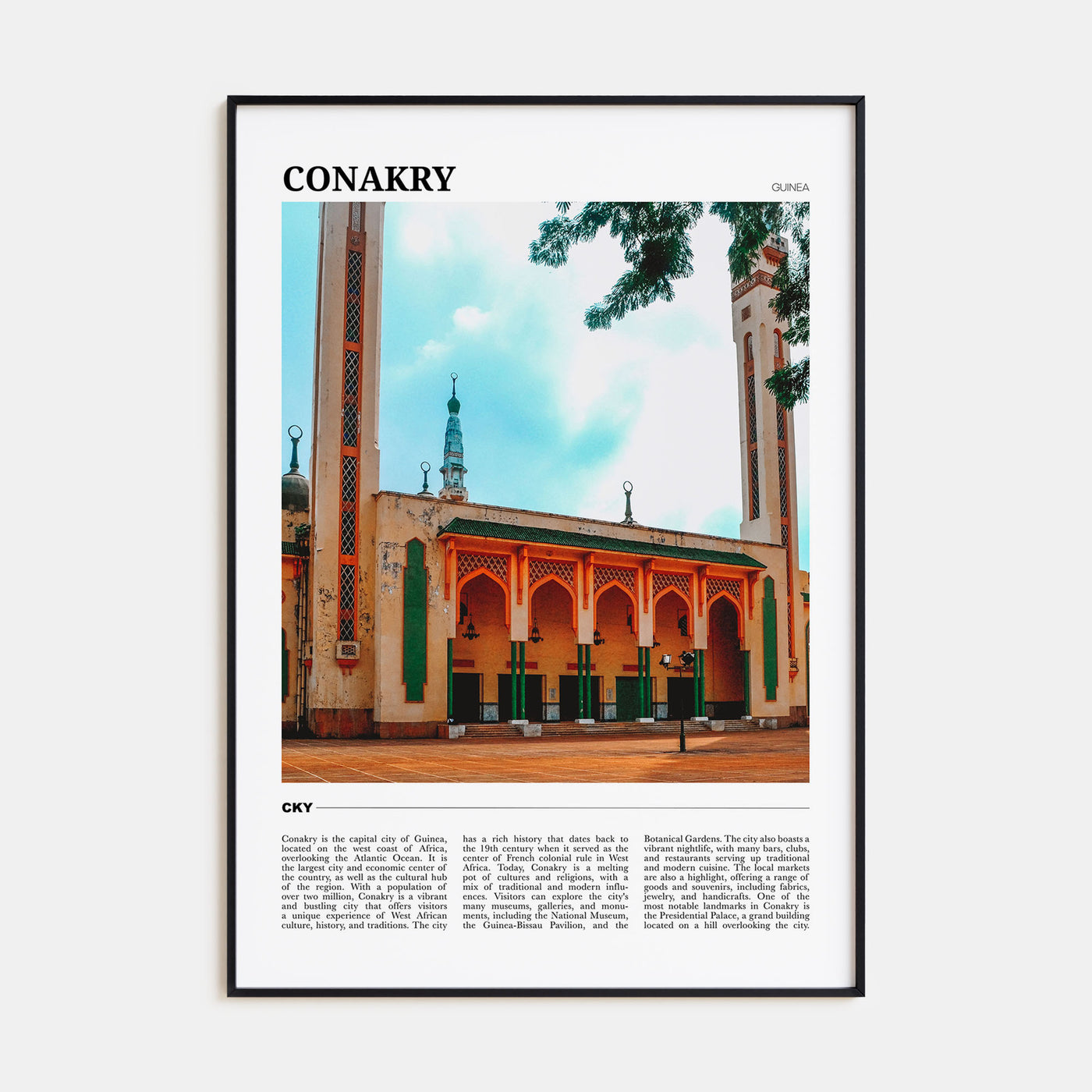 Conakry Travel Color Poster