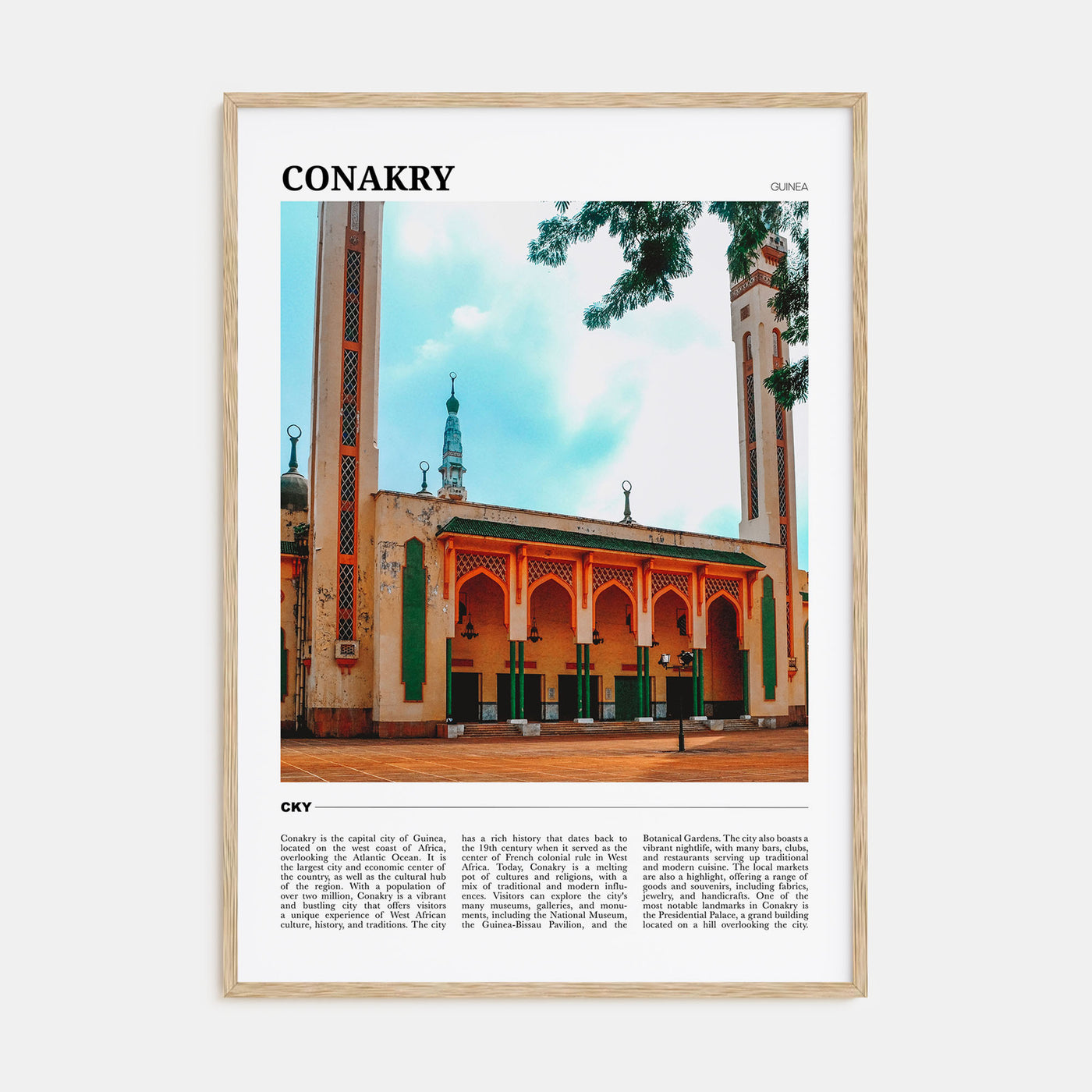 Conakry Travel Color Poster