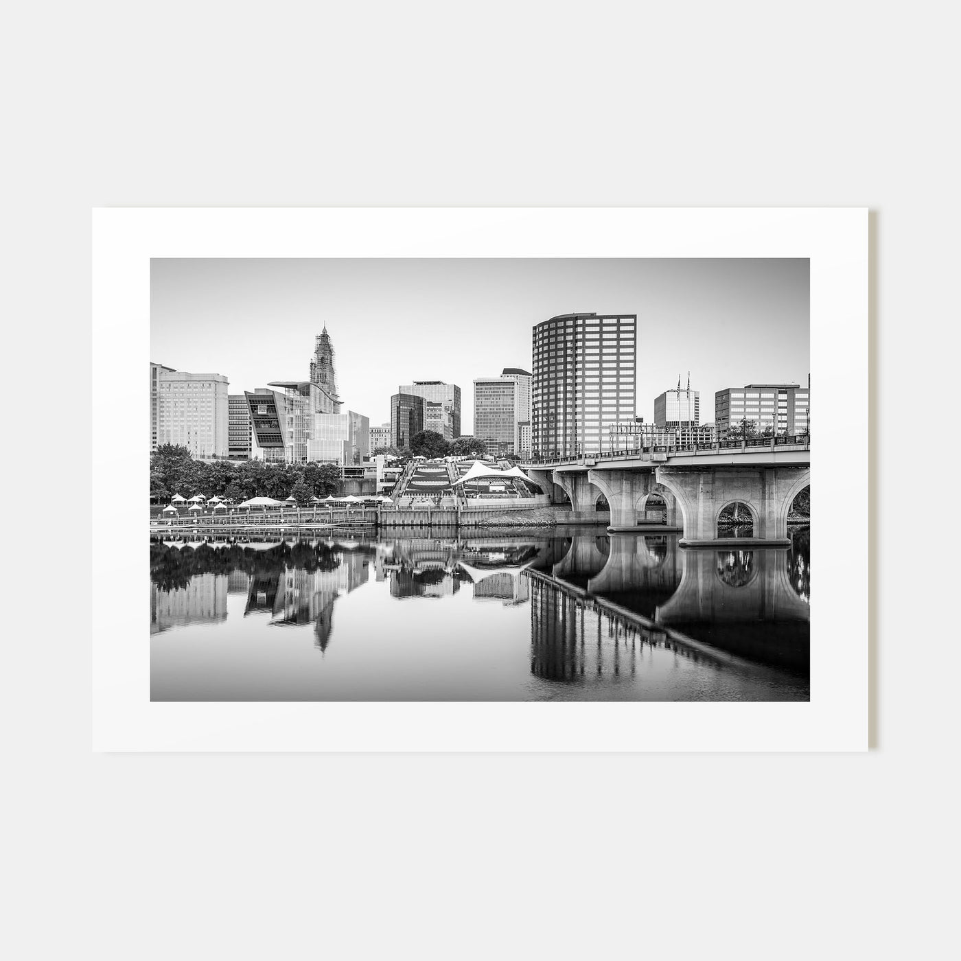 Connecticut Landscape B&W Poster