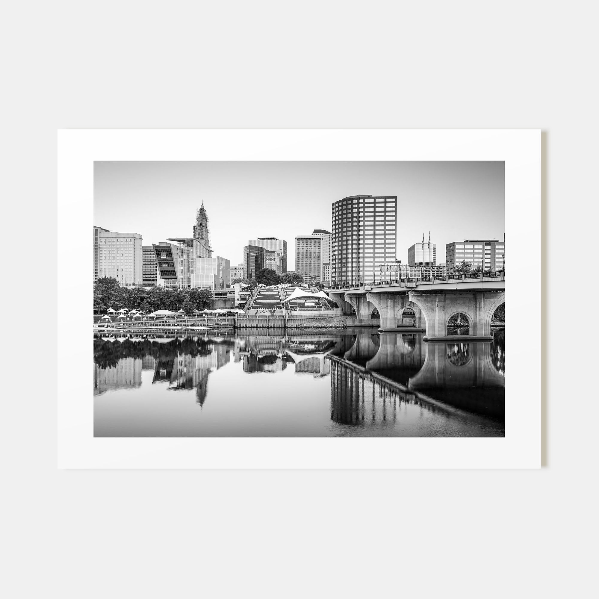 Connecticut Landscape B&W Poster