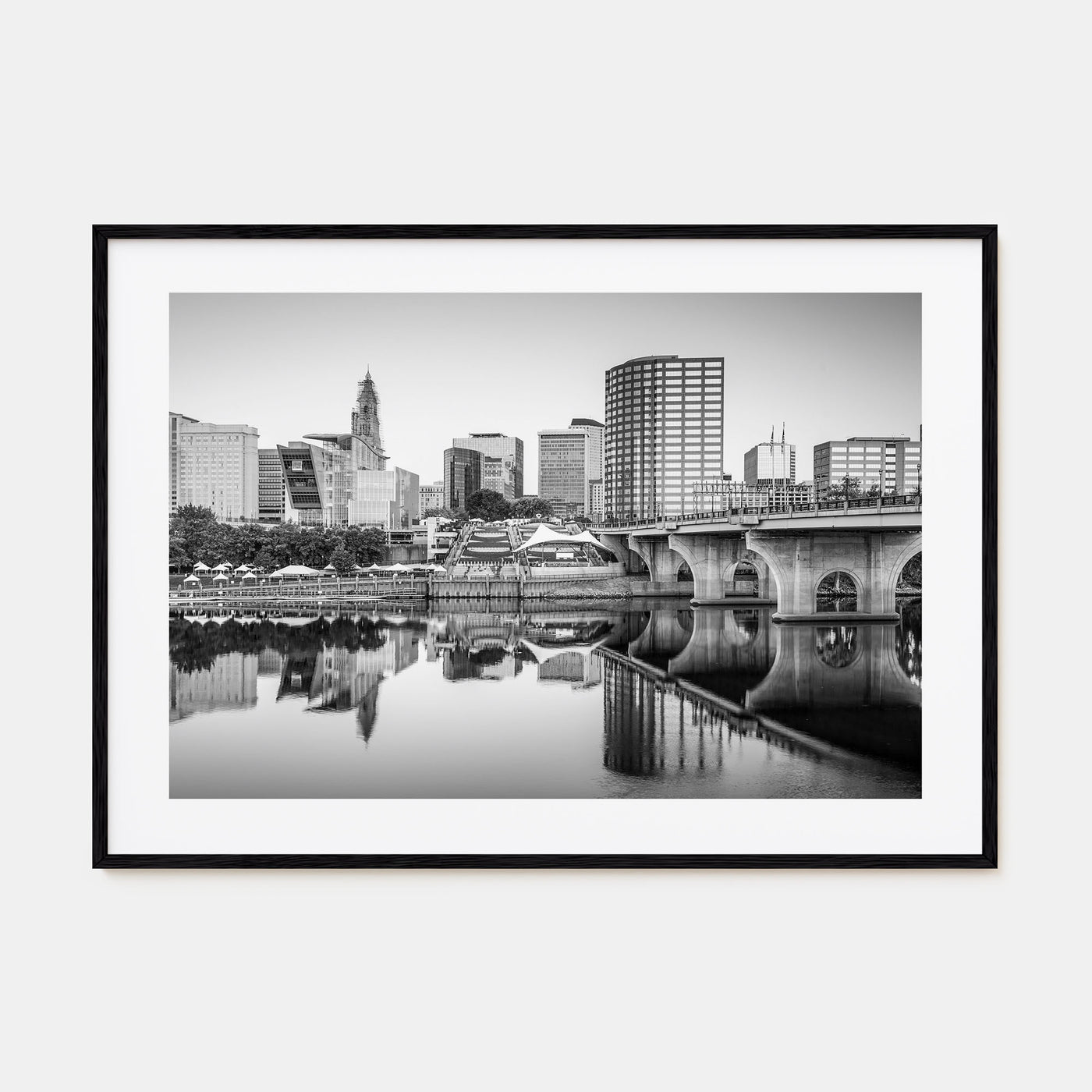 Connecticut Landscape B&W Poster