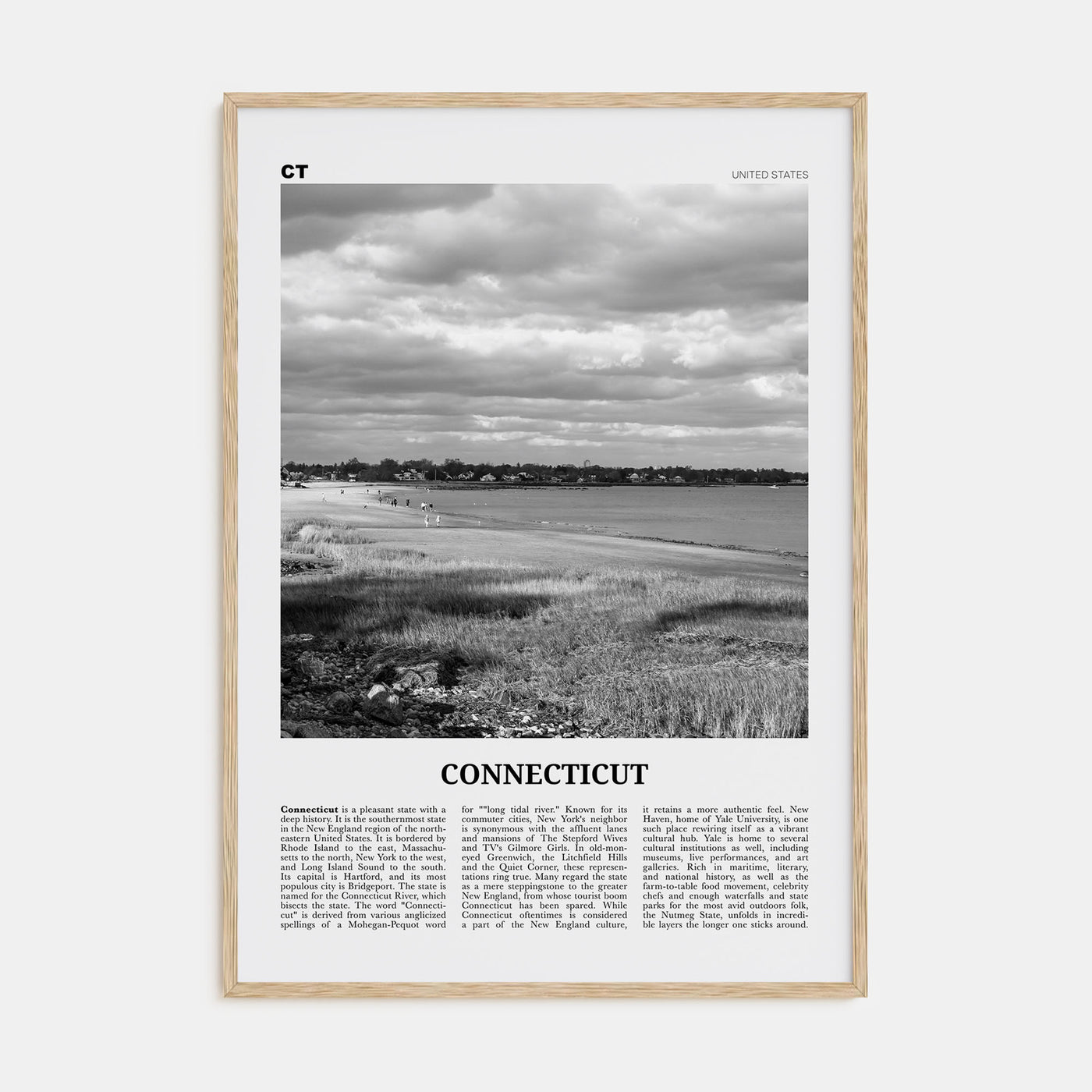 Connecticut Travel B&W No 1 Poster