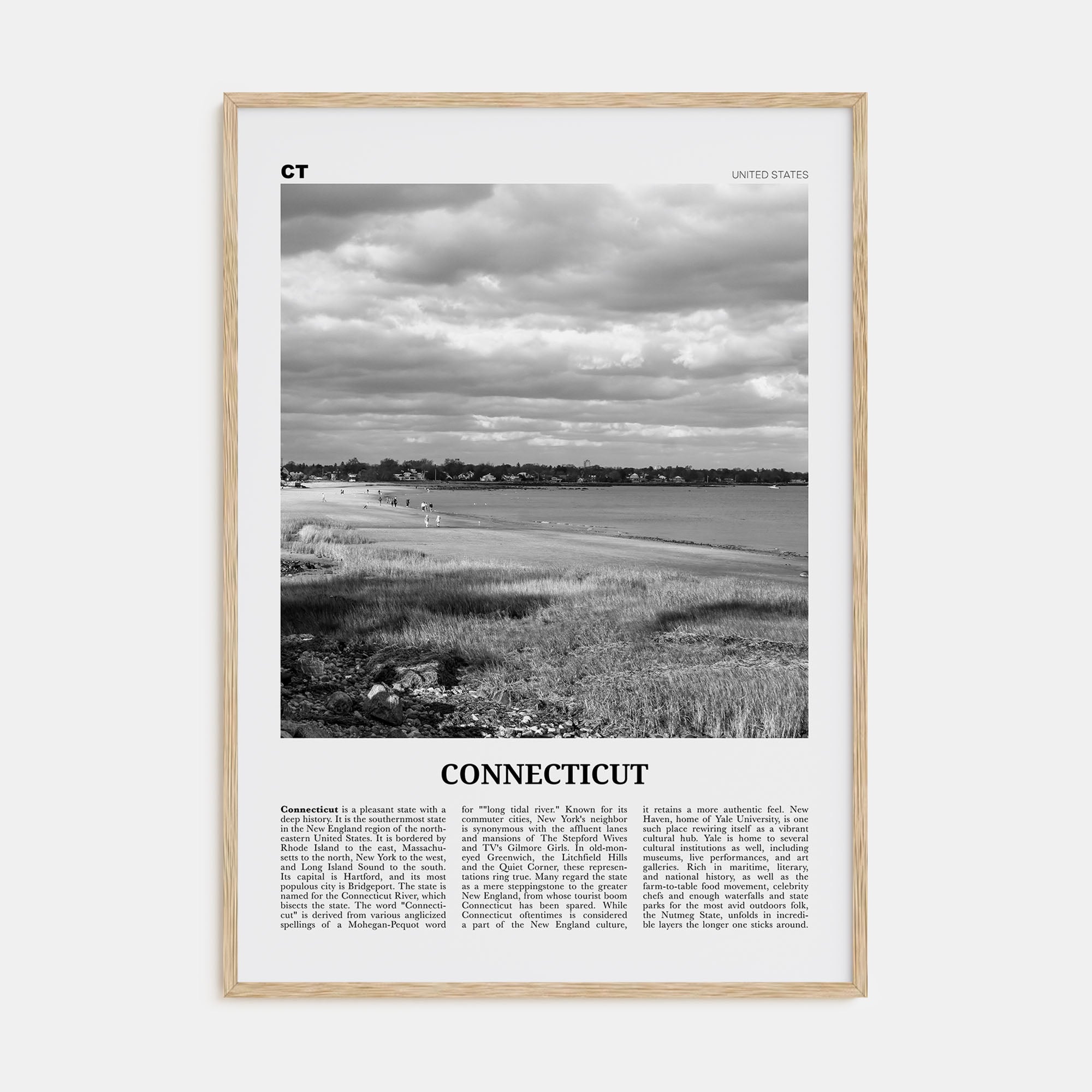 Connecticut Travel B&W No 1 Poster