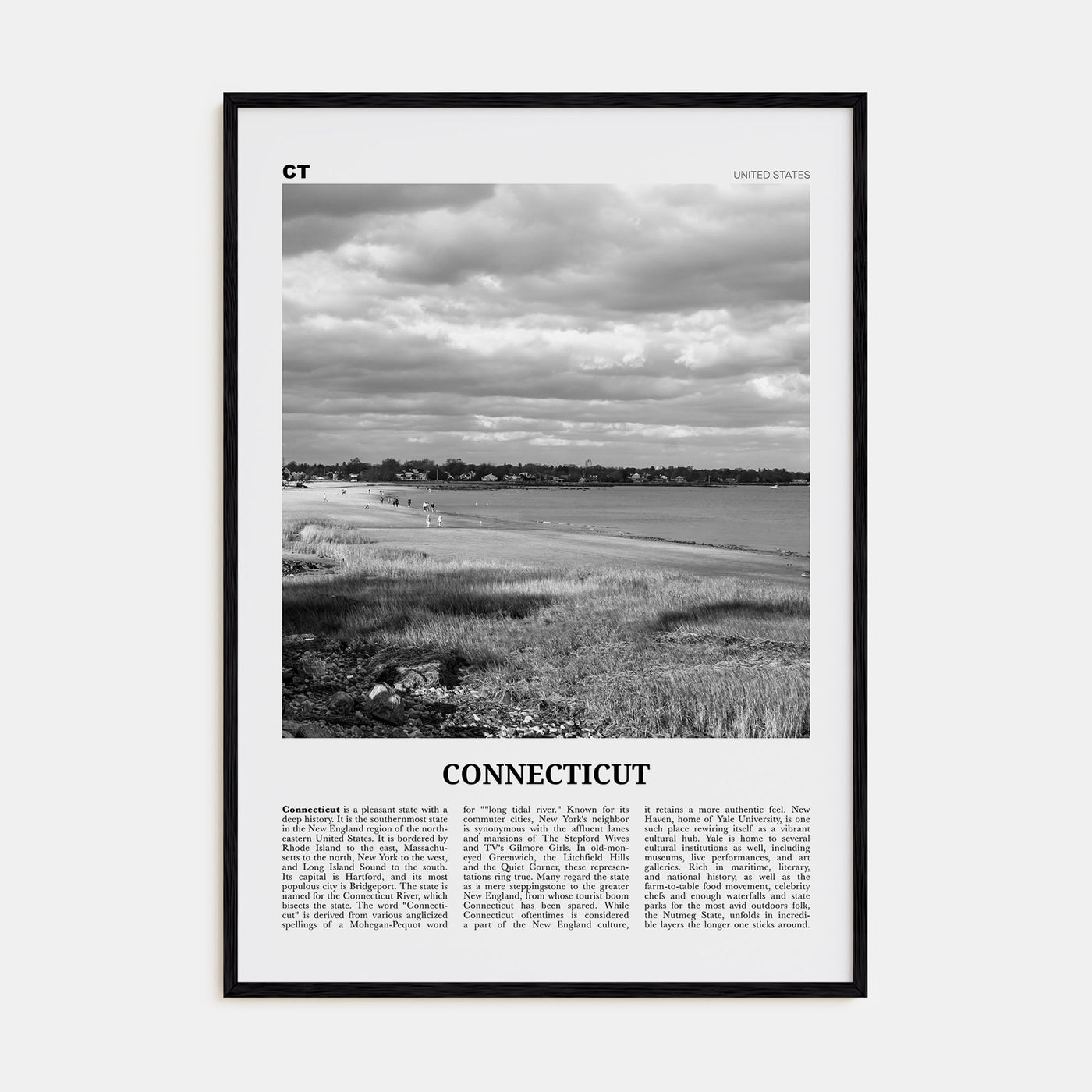Connecticut Travel B&W No 1 Poster