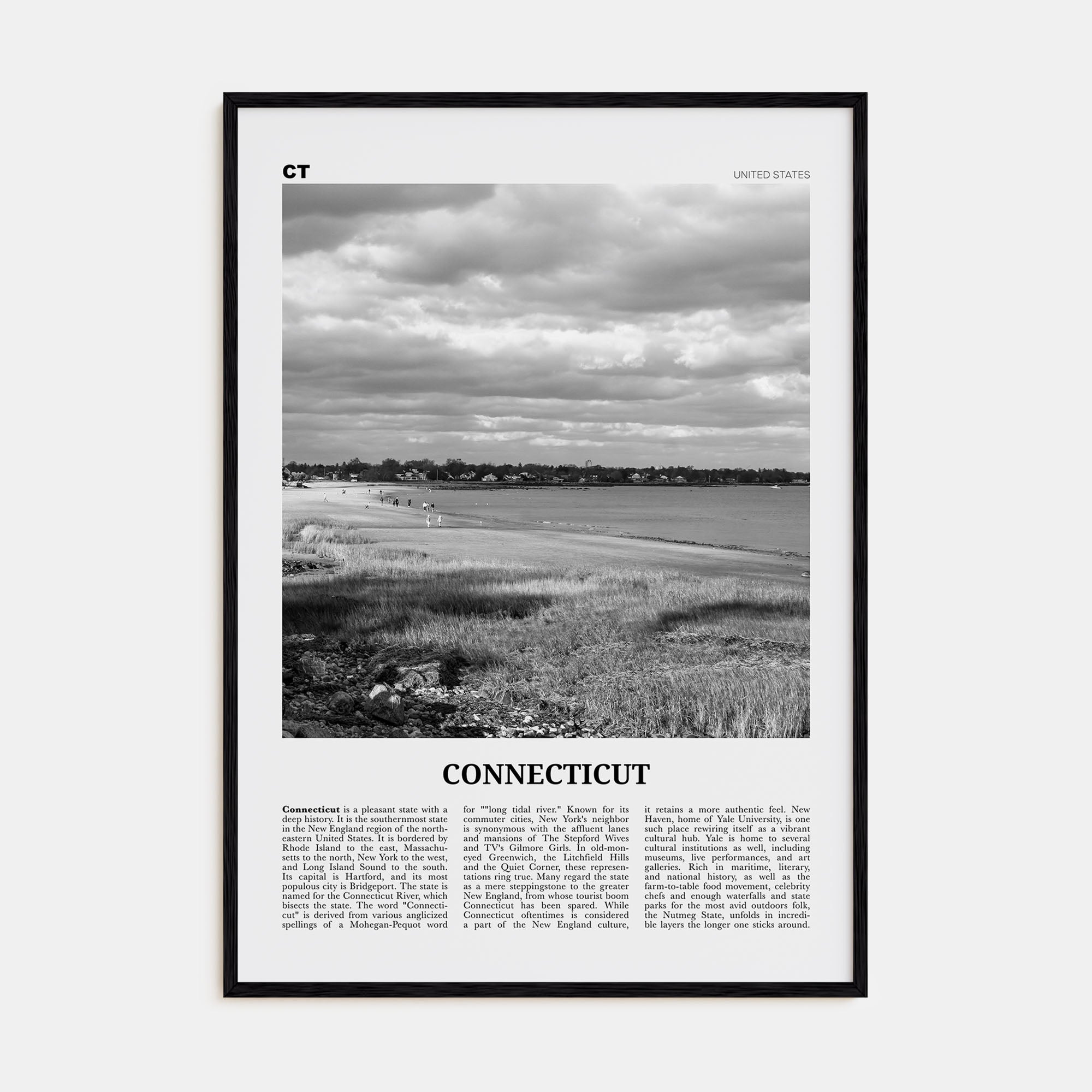 Connecticut Travel B&W No 1 Poster