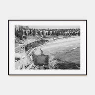 Coogee Beach Landscape B&W Poster