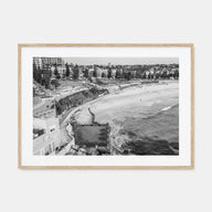 Coogee Beach Landscape B&W Poster