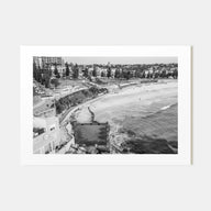 Coogee Beach Landscape B&W Poster