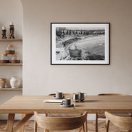 Coogee Beach Landscape B&W Poster