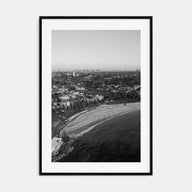 Coogee Beach Photo B&W Poster