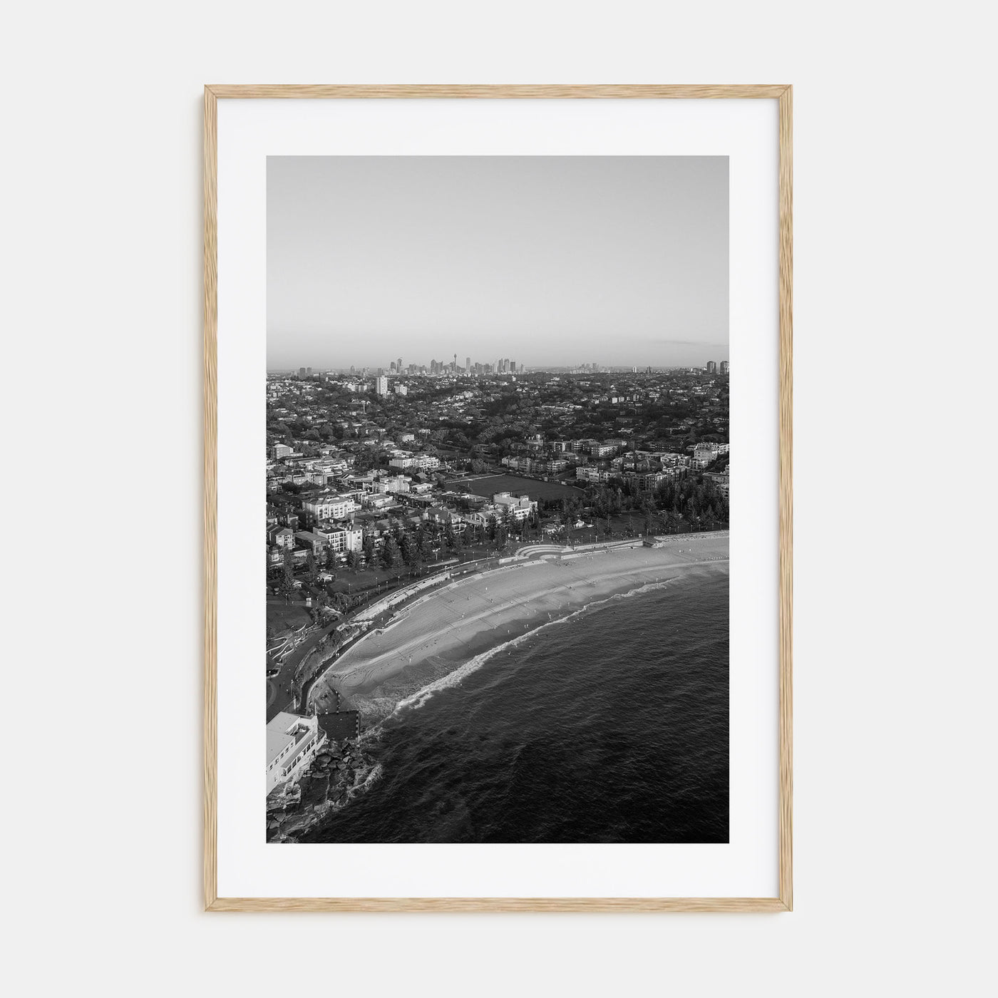 Coogee Beach Photo B&W Poster