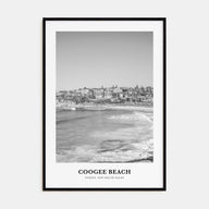 Coogee Beach Portrait B&W Poster