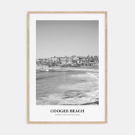 Coogee Beach Portrait B&W Poster