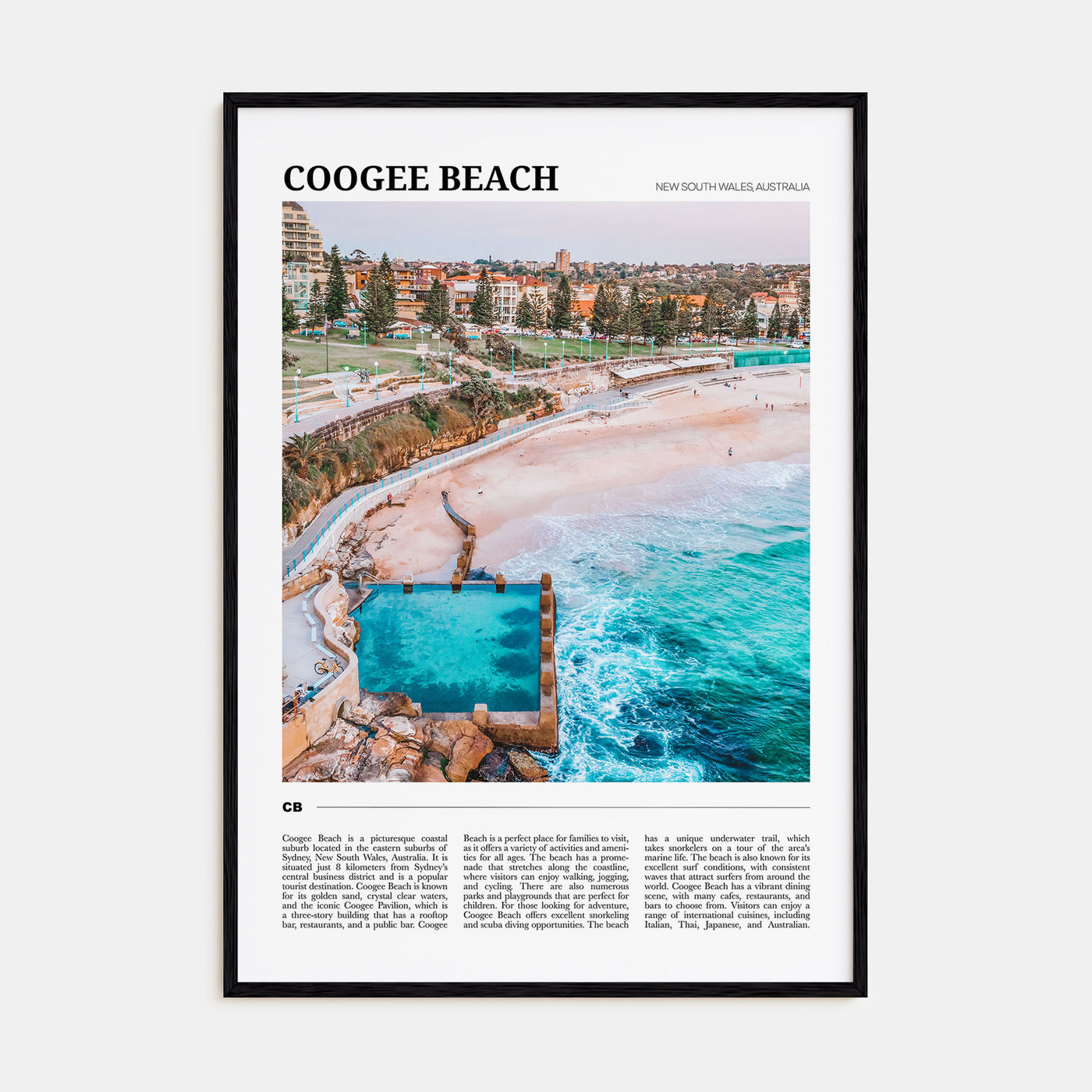 Coogee Beach Travel Color No 1 Poster