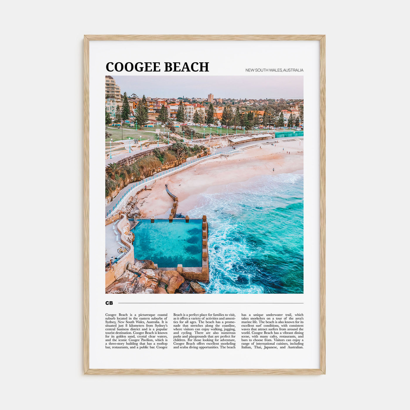 Coogee Beach Travel Color No 1 Poster