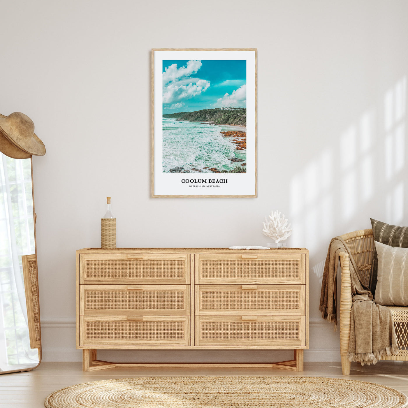 Coolum Beach Portrait Color Poster