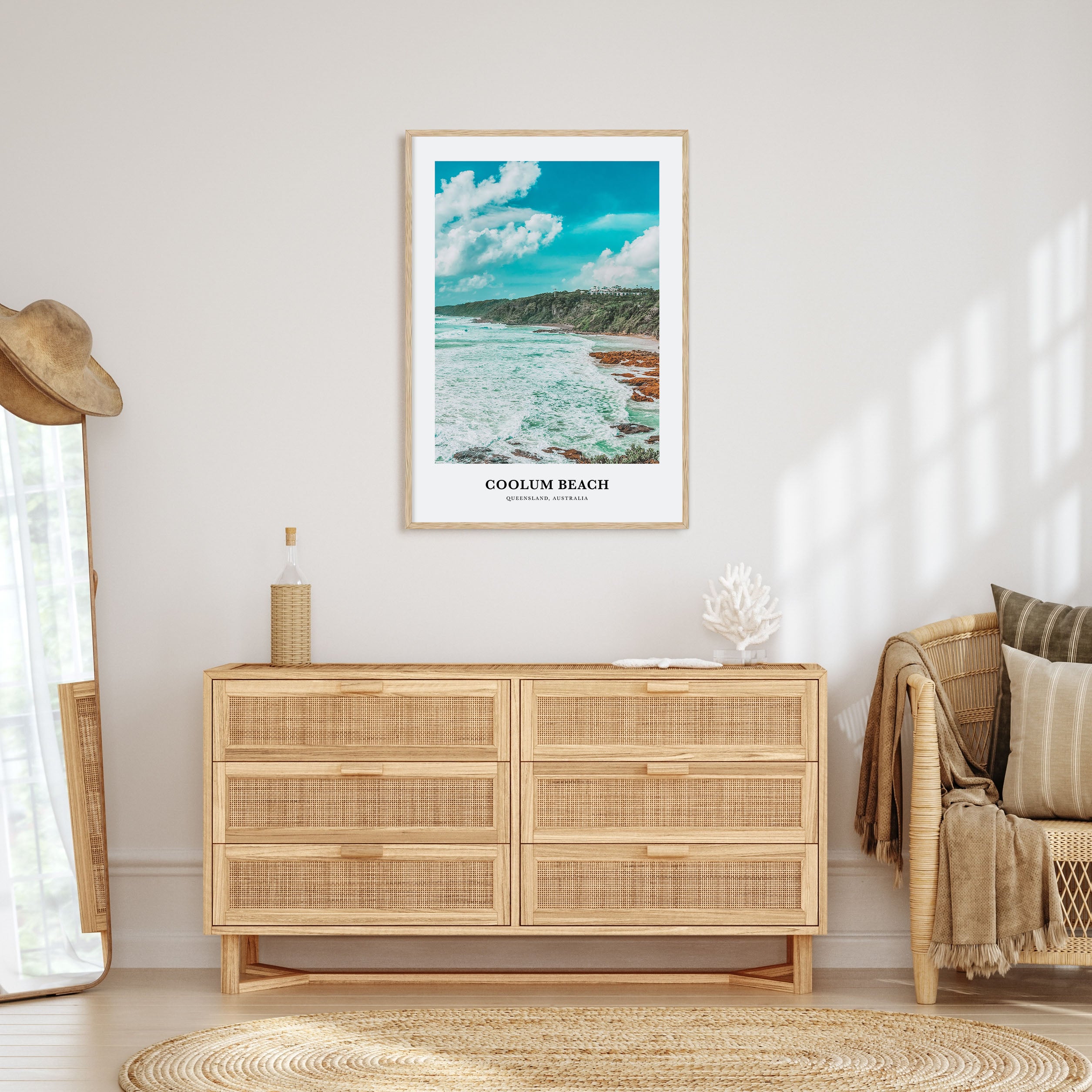 Coolum Beach Portrait Color Poster