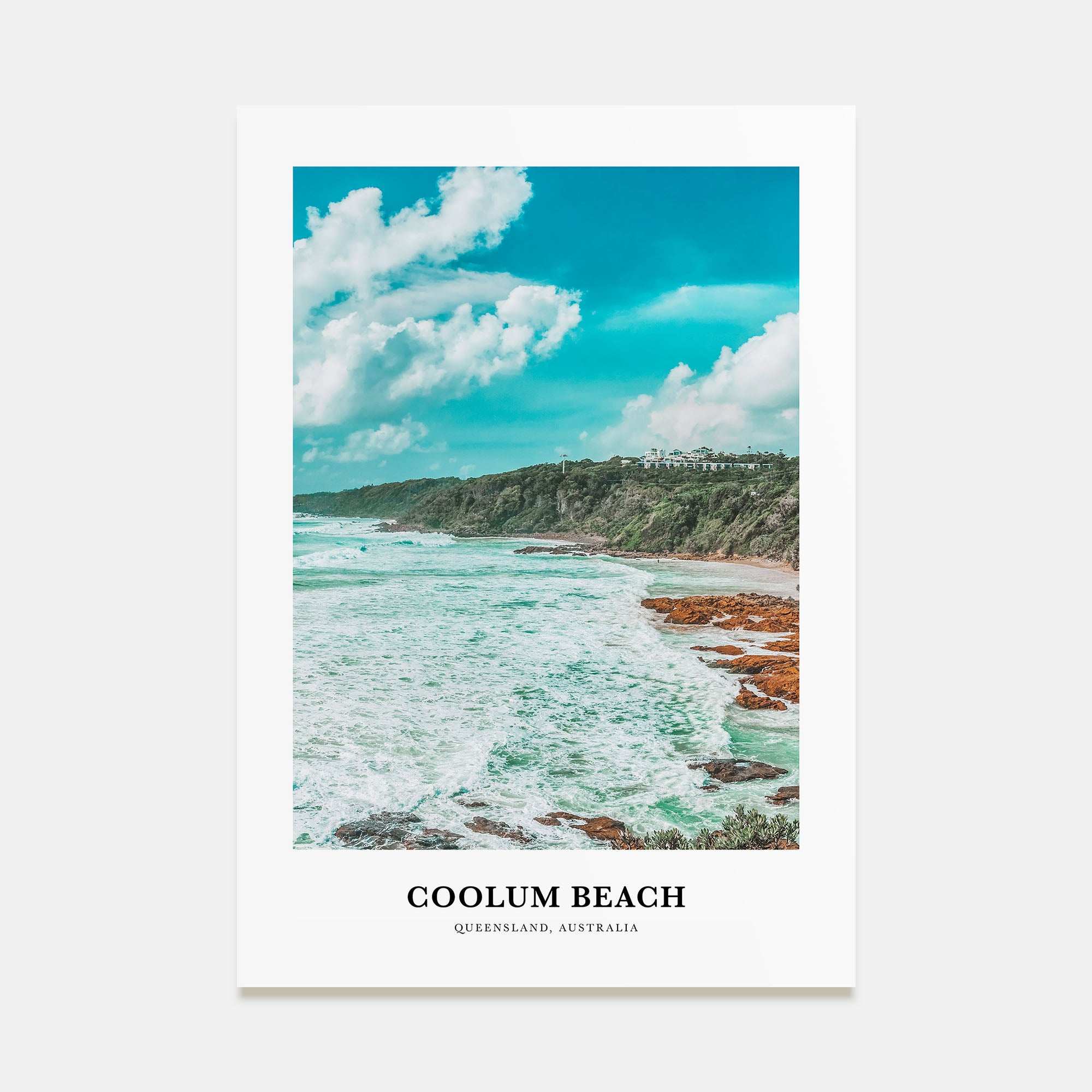 Coolum Beach Portrait Color Poster