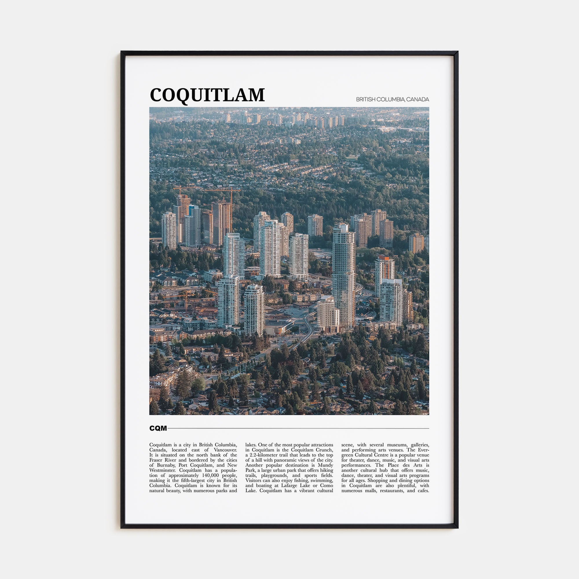 Coquitlam Travel Color No 1 Poster