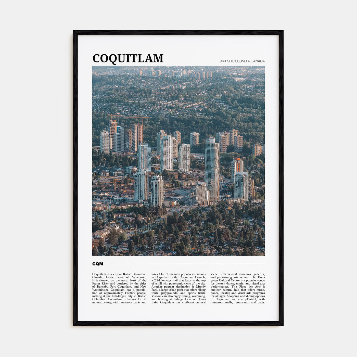 Coquitlam Travel Color No 1 Poster