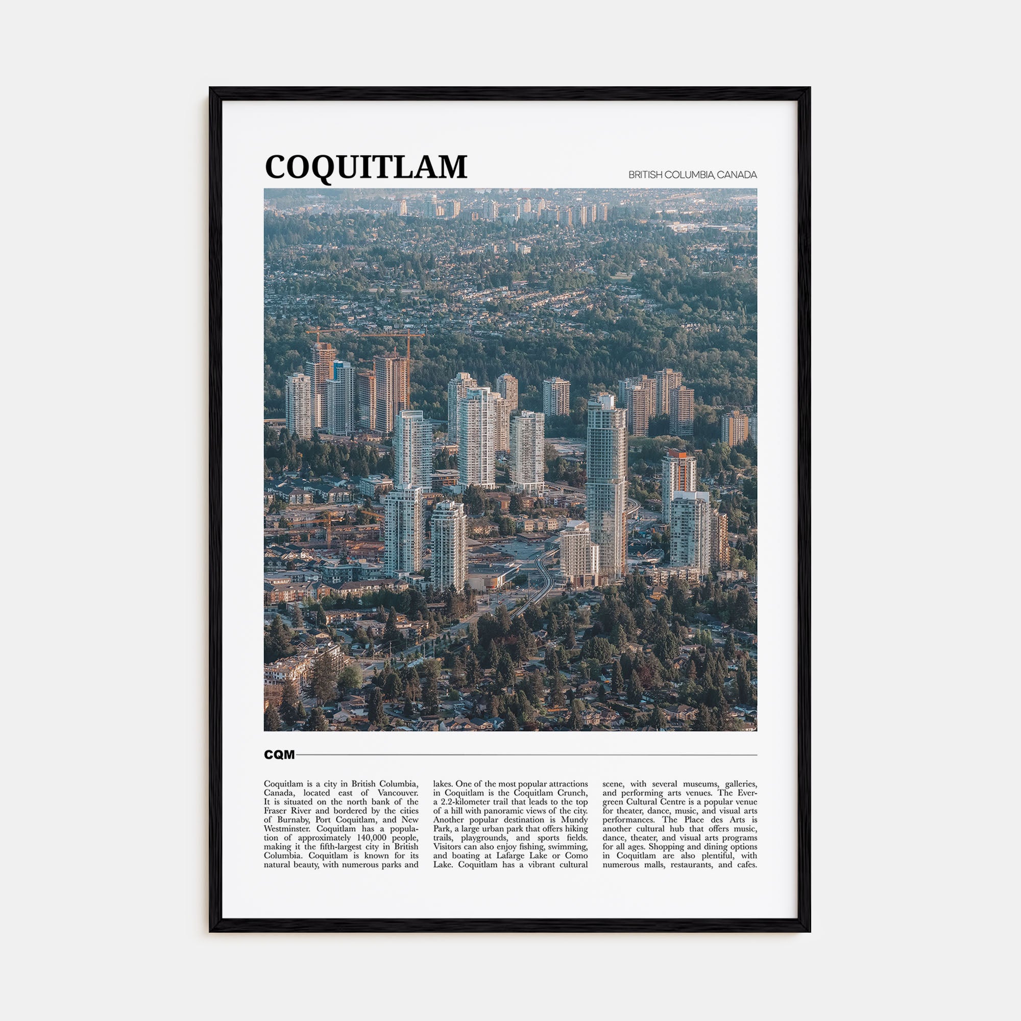 Coquitlam Travel Color No 1 Poster