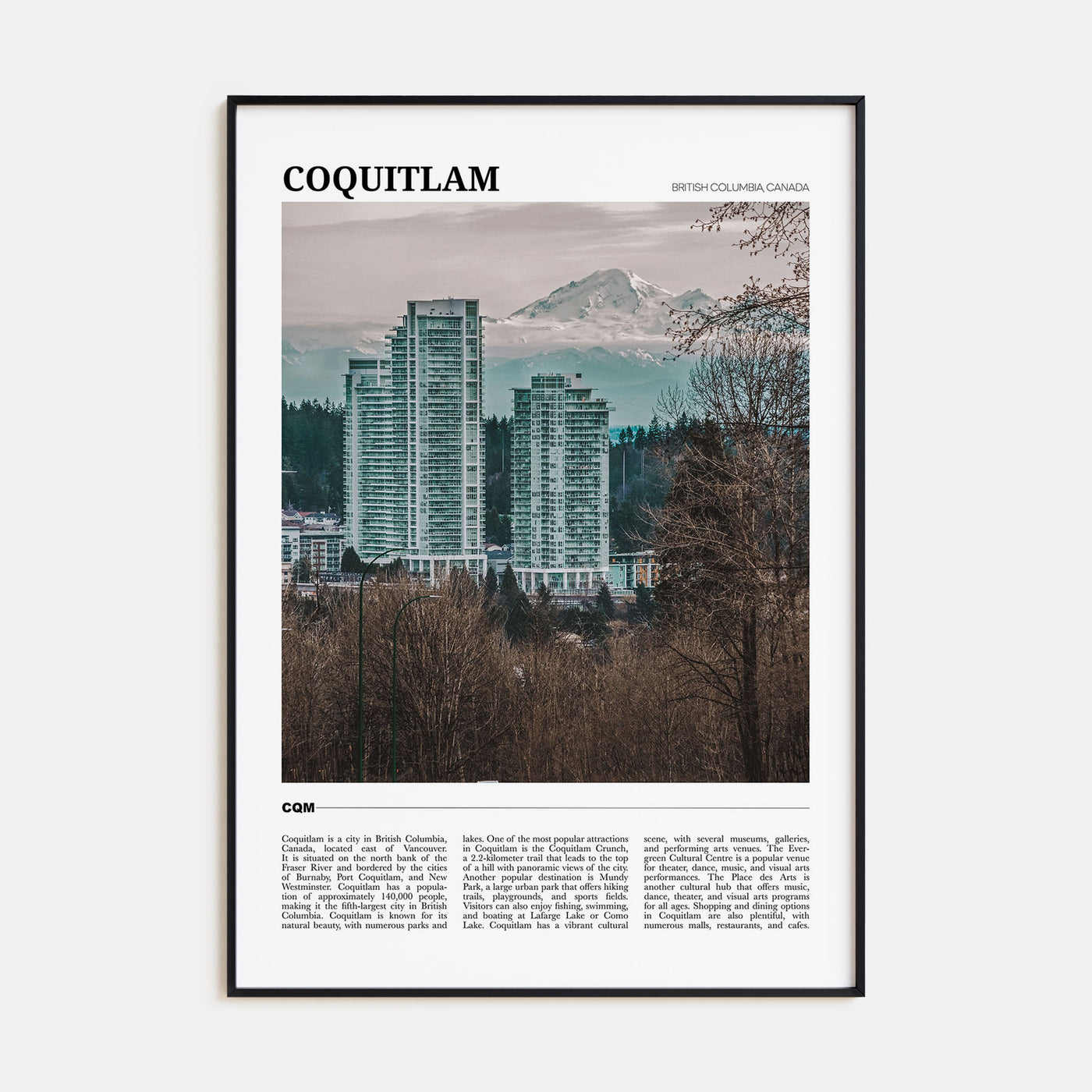 Coquitlam Travel Color No 2 Poster