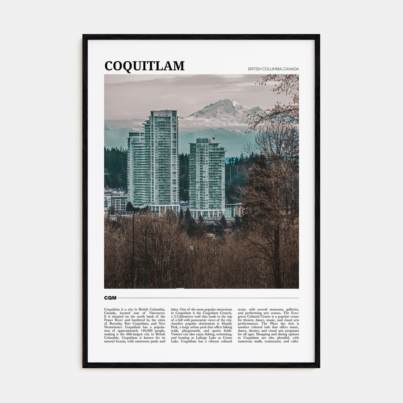 Coquitlam Travel Color No 2 Poster