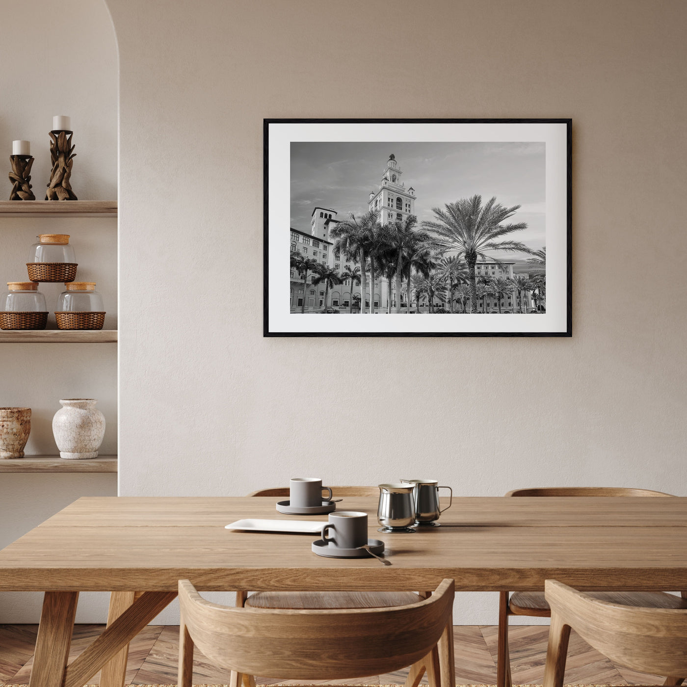 Coral Gables Landscape B&W Poster