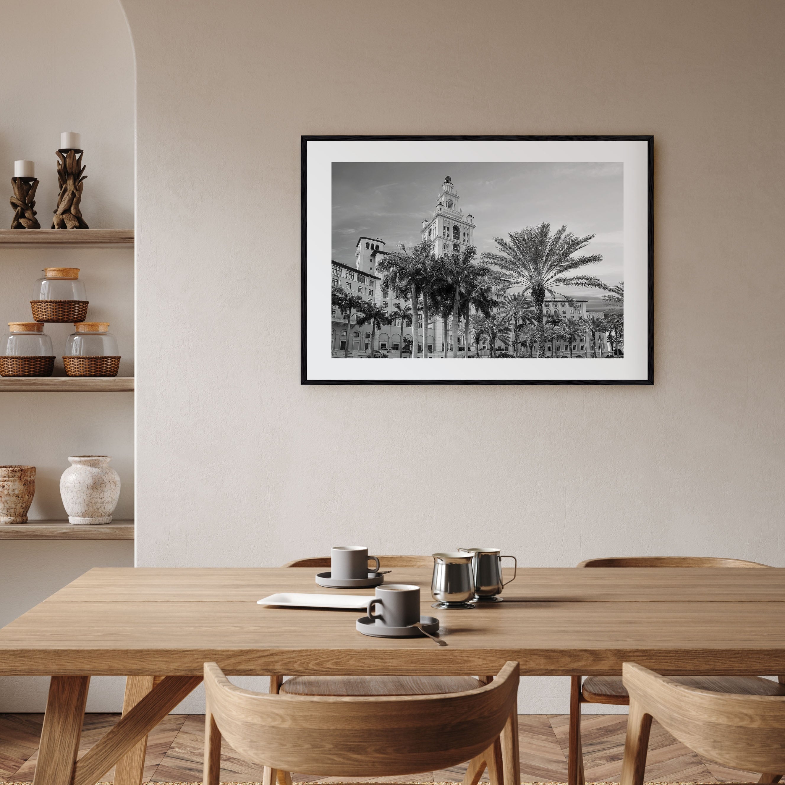 Coral Gables Landscape B&W Poster