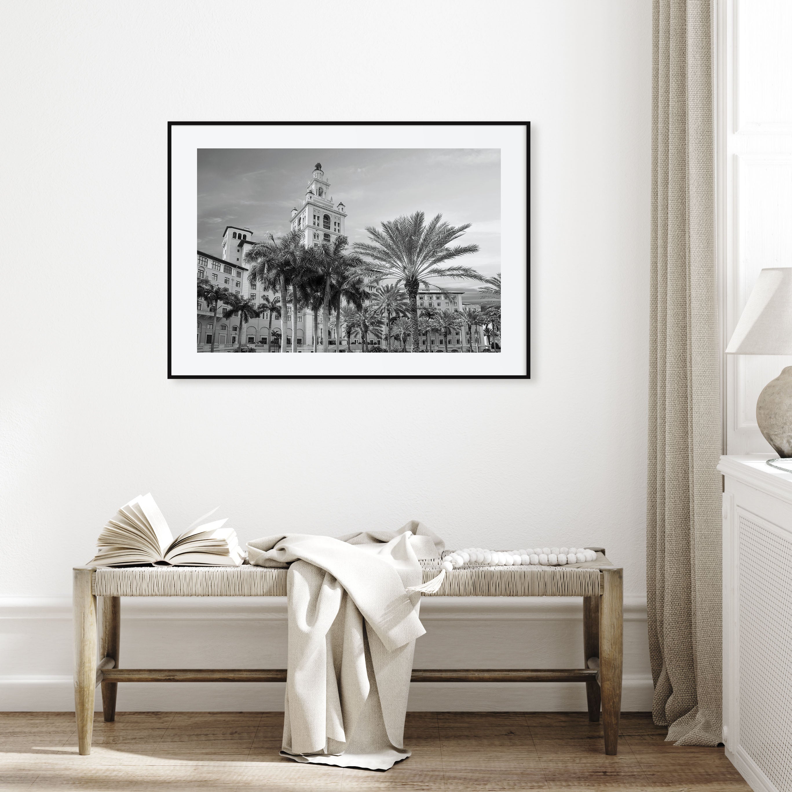 Coral Gables Landscape B&W Poster