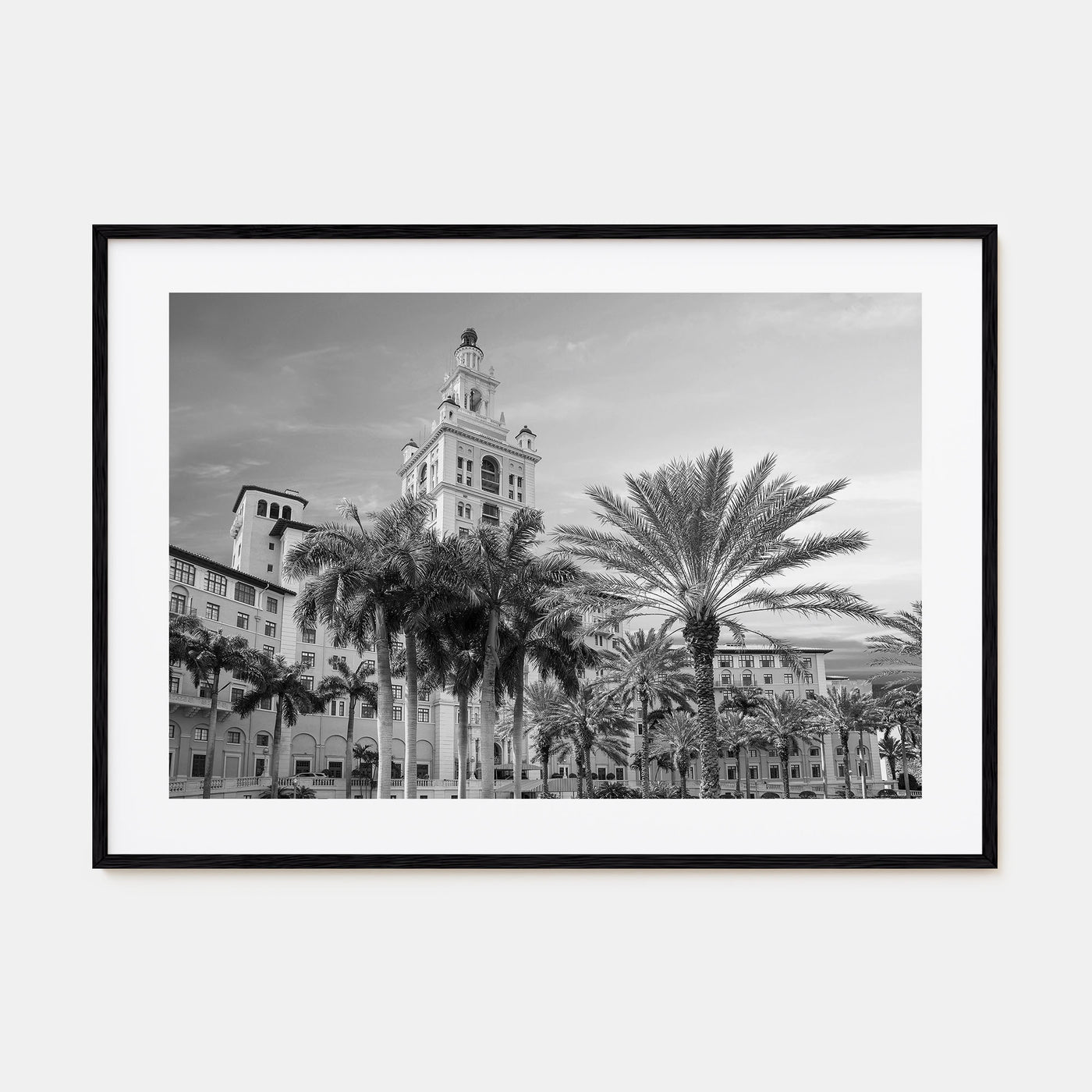 Coral Gables Landscape B&W Poster
