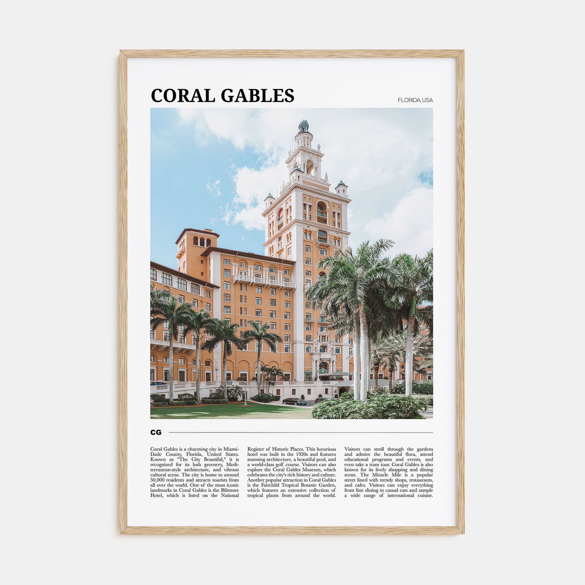 Coral Gables Travel Color Poster