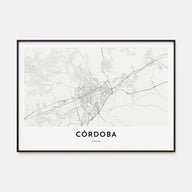 Córdoba, Spain Map Landscape Poster