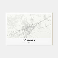 Córdoba, Spain Map Landscape Poster