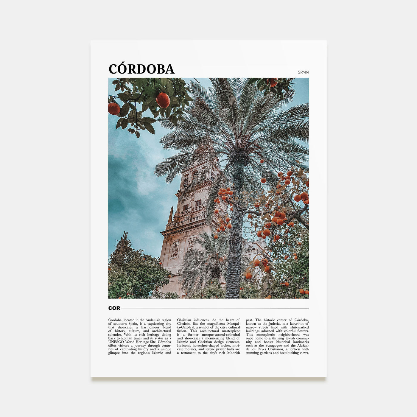 Córdoba, Spain Travel Color Poster