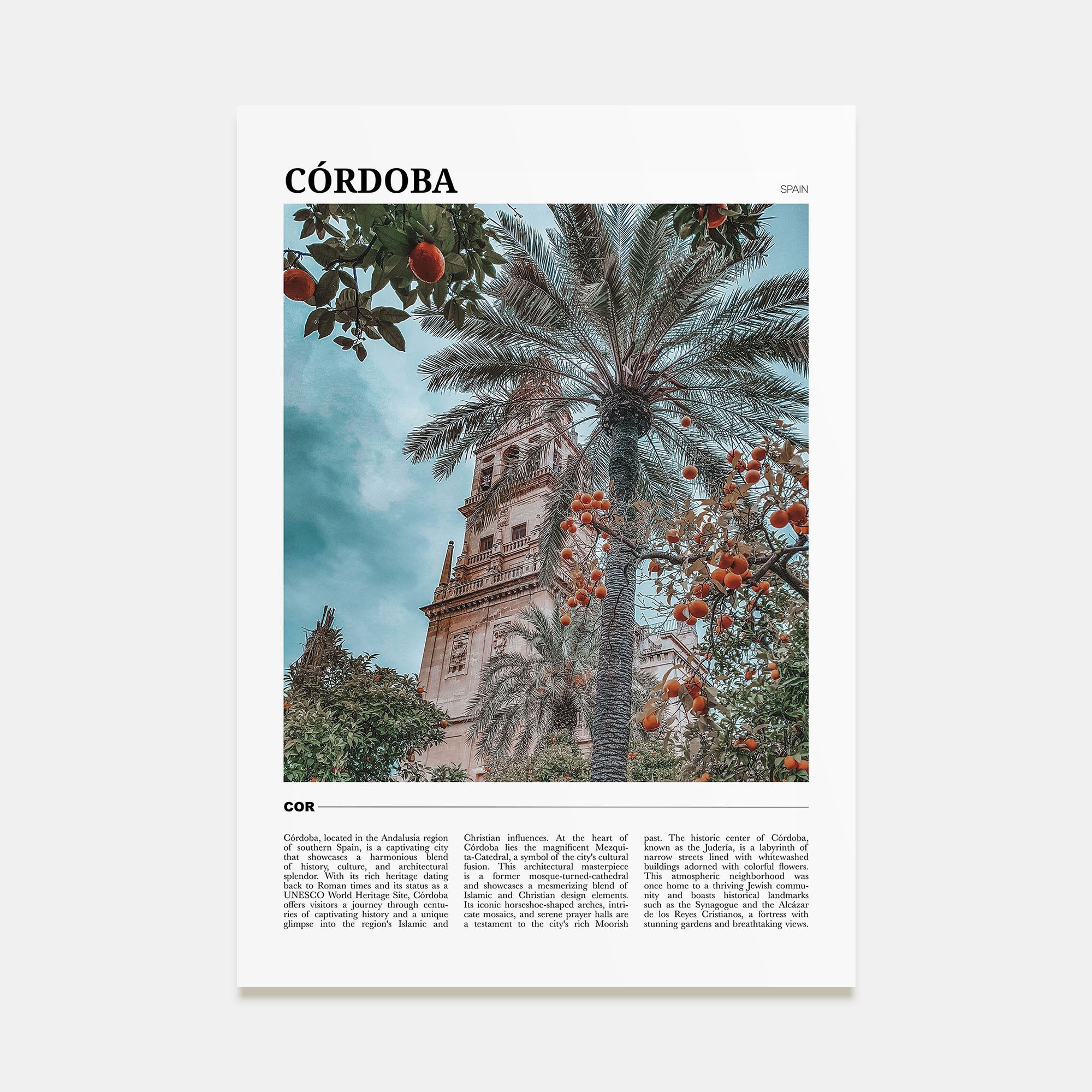 Córdoba, Spain Travel Color Poster