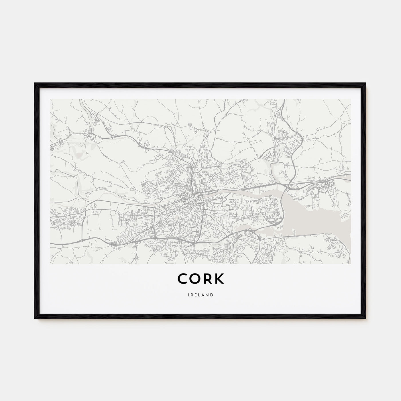 Cork Map Landscape Poster
