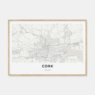 Cork Map Landscape Poster